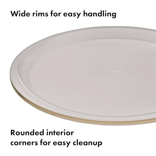 OXO Good Grips Non-Stick Pro Ceramic Coated Metal Bakeware 15” Pizza Pan – Biscuit - color: Biscuit, size: 15” Pizza Pan