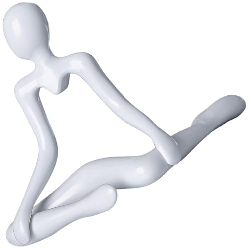 Modern Abstract Sculpture for Home Decor Contemporary Art Statue Minimalist Decorative Figure - color: White