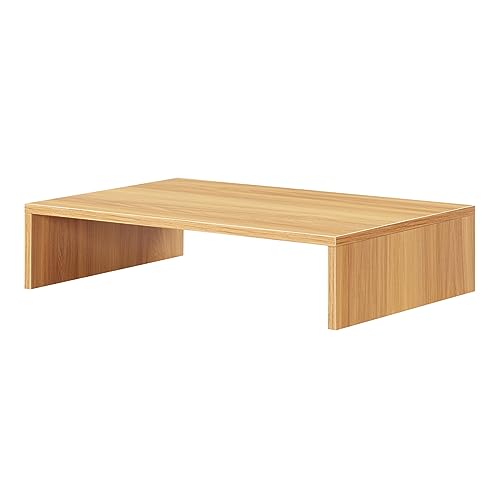 Convenience Concepts Designs2Go Small TV Riser 23.75", for TVs up to 26" - Contemporary TV or Computer Riser for Living Room, Modern Office, Den, Light Oak - color: Light Oak, size: Small