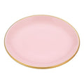VanEnjoy 5.3 Inch Jewelry Dish Tray Small Jewelry Tray for Women Pink Ceramic Trinket Dish Catch All Tray for Ring Earring Necklace Bracelet Key - color: Pink
