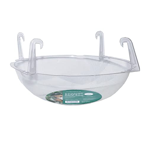 Curtis Wagner Plastics Wire Coco Hanging Basket Drip Pans (5-Pack) | Clear, Round (12” - 14" Top, 3.75" Depth) Hanging Plant Tray Saucer with Built-in Hooks & Water Catcher for Indoor & Outdoor - color: Coco, size: 12"