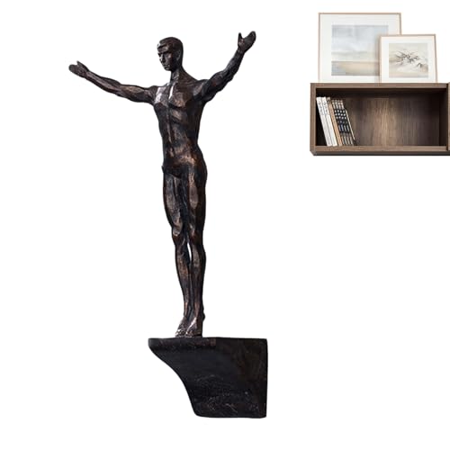 Climbing Man Wall Sculpture – Resin Decor Figure, Modern Art Accent, Black Home Ornament | Unique 3D Hanging Statue Piece, Artistic Abstract Wall Decoration Setup Living Room Bedroom Workplace Design - size: diving, style: Black