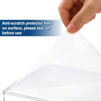 Frcctre 2 Pack Acrylic Display Risers, 12" Lx5 Wx3.3 H Clear 5mm Thick Small Display Risers Stand Acrylic Showcase Fixtures Shelf for Dessert Cupcake Figures Toys Cosmetics Perfume