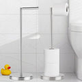 Marmolux Acc - Free Standing Toilet Paper Holder Stand Brushed Steel Finish 1pc - Storage for 4 Rolls of Toilet Tissue SUS 304 Stainless Steel Bathroom - Toilet Holder - color: Steel Brushed