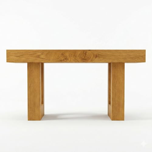 FURSUN 63" Farmhouse Console Table with Drawers, Narrow Sofa Table Behind Couch, Slim Entryway Table with Storage for Hallway, Living Room, Natural Oak - color: Natural Oak