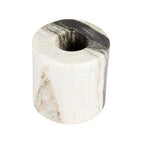 Bloomingville Marble Taper Holder, Black Mélange - size: 2" Round x 2"H
