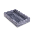 Bey-Berk Ezra Carrera Genuine Marble Guest Towel Tray (Grey), 9" x 5.75" Bathroom Counter Organizer, Sculpted Marble Luxury Accent - color: Gray