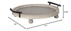 Kate and Laurel Bruillet Farmhouse Round Tray, 15 inch Diameter, Rustic Gray, Wooden Tray for Coffee Table - color: Gray