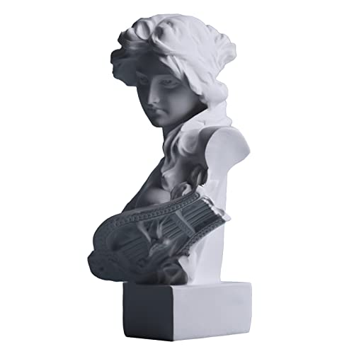 6" H Greek Mythology Bust Statue Decor,Artemis Statues Roman Goddess Figurines,Used for Sketch Practice Aesthetics Statues and Sculptures and Indoor Filling Space for Living Room, Bedroom and Study - color: White, size: Small