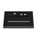 Oirlv Premium Leather Jewelry Showcase Tray, Velvet Display Organizer Professional Retail & Home Presentation Tray, Black Medium - color: Black, size: 9.84″ L×7.09″ W