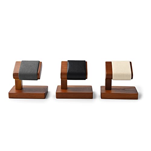 Solid Wood Single Watch Display Stand for Men Jewelry Watch Showcase Stand Display (Gray) - color: Gray