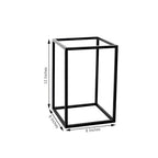 Efavormart 2 Pack Rectangular Matte Black Metal Wedding Flower Stand, Geometric Column Frame Centerpiece 12" - color: Matte Black, size: 2 Pack 12''