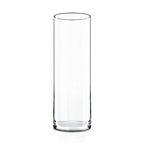 CYS EXCEL Cylinder Clear Glass Vase (H:20" D:6") | Multiple Size Choices Glass Flower Vase Centerpieces | Hurricane Floating Candle Holder Vase - size: H-20" D-6"