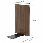 Large Bookend Hold Heavy Books- 7x4x5in 3 Pack Wood Bookends for Heavy Books Heavy Duty Walnut Book Ends for Men Wood Bookends for Office Desk Non-Skid - color: Walnut-s-3pair