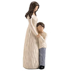 Mother and Son Figurines, Gifts for Mom from Son, Hand-Painted Family Sculpture Gifts for Birthday, Christmas, Mother’s Day, Thanksgiving, Resin, 9.5" H - style: Mother Son