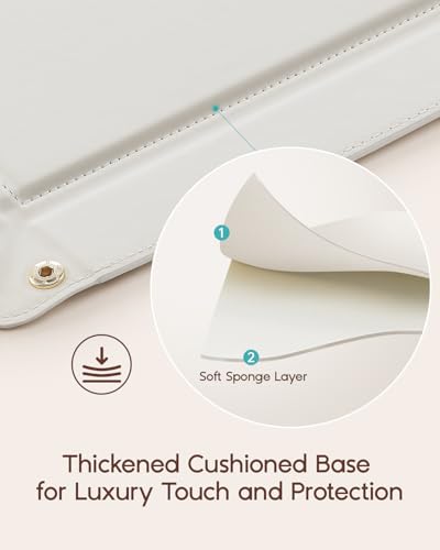 VLANDO Valet Tray,Nightstand Organizer Vanity Catchall Holder for Dresser Desk Storage Bedside, Travel PU Leather Jewelry Key Bowl Coin Watches and Candy Entryway Tray - Large, Beige - color: Z.Beige