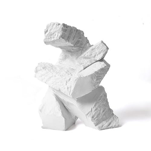Statues for Home Decor, Tai Chi White Sculptures Home Decor Sumo Resin Figurine Abstract Art Unique for Living Room Office Shelf Side Table Entryway Decorations Eclectic Gamer Dancer Men Gifts