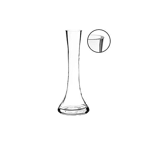WGV Gathering Bud Vase, Width 3", Height 8", Clear Standard Concaved Hurricane Glass Floral Container Centerpiece Planter for Wedding Party Event Home Office Decor, 1 Piece - size: 3"x8"H Gathering