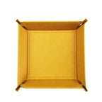 siduater Valet Tray Desktop Storage Organizer – Vegan Leather Catchall Tray Bedside Vanity Tray Nightstand Caddy Holder for Remote Controller, Watch, Keys, Phone, Wallet, Coin, Jewelry, Yellow - color: Yellow