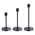 Flameless White Taper Candles Flickering, Flameless White Taper Candles Flickering with Black Metal Candle Holder 3pack Candlestick Holders, for Bathroom,… - size: 3pack taper's