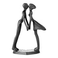 Cast Iron Gift for Anniversaries Wedding Anniversary Couple Sculpture Decorative Metal Statues Decor Metal Sculpture Art Romantic Figurines Propos Love Ornament for Couples Valentines - style: Sweet Kiss