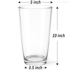 CYS EXCEL 10" Clear Glass Cylinder Vase Taper Down Flower Vase with 5" Wide Opening Elegant Centerpiece for Weddings, Events, and Home Décor - size: 10"H x 5"O x 3.5"B