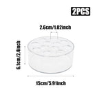 2 Pack Acrylic Clear Flower Vase, Round Centerpiece Vases 12 Holes Flower Vase, Low Holder with Holes for Home/Birthday Party/Dining Table Decorations
