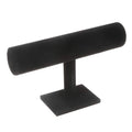 TENINYU Hovering T-Bar Bracelet Necklace Earring Bangle Pendants Anklet Tower Watch Key Jewelry Display Stand Home Organization for Women & Men (Black Velvet) - color: Black