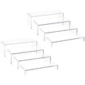 Acrylic Display Riser Stand of 8pcs, 5mm Thickness, 12'' Length Tierd Display Stands, Acrylic Shelf Risers for Perfume Display,Risers for Buffet Table,Cupcake Stand,Pop Figurines,Tumbler,Food - size: 8PCS