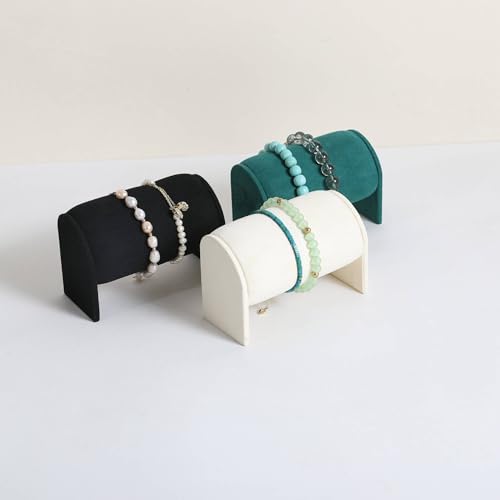 Velvet Watch Display Stand for Selling, Bracelet Storage Organizer for Boutique Store, Woman Jewelry Bangle Holder for Home Decor【Beige】 - color: Beige
