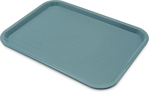Carlisle FoodService Products Cafe Plastic Fast Food Tray, 12" x 16", Slate - color: Slate
