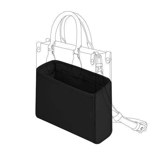 DGAZ Silk Purse Organizer Insert For LV Sac Plat Mini/BB/Medium bag，Silky Smooth Bag Organizer，Luxury Handbag & Tote Shaper(Black,Mini) - color: Black, size: Mini