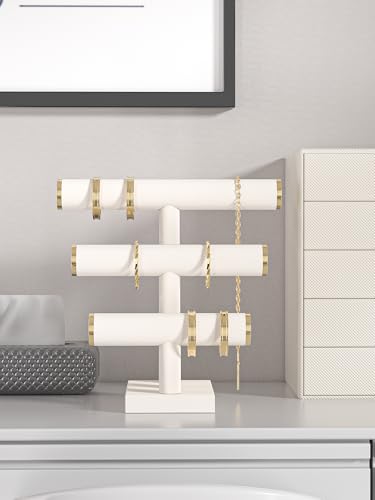 Bracelet Holder Stand,Bracelet Organizer Display for Selling,Bangle Organizer for Women,Watch Storage Holder for Men,Jewelry Business Supplies (Style 1 （Beige 3 Tier ）) - style: Style 1 （Beige 3 Tier ）
