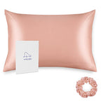 ALASKA BEAR Natural Silk Pillowcase, Hypoallergenic, 19 Momme, 600 Thread Count 100 Percent Mulberry Silk, Queen Size with Hidden Zipper (1, Dusty Pink) - color: Dusty Pink, size: Queen 20''x30''