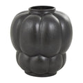 Deco 79 Ceramic Decorative Vase Wide Bubble Inspired Centerpiece Vase with Distressed Speckled Texturing, Flower Vase for Home Decoration 12" x 12" x 13", Black - size: 12" x 12" x 13"