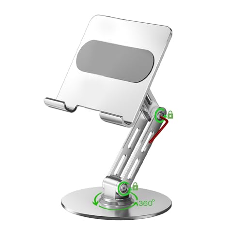 for iPad Stand Holder Adjustable Tablet Stand for Desk ，360 Rotating Metal Mount for 4-13 inch Devices, Compatible with iPad iPhone Tablet Kindle TAB Surface/Switch Holder for Desk
