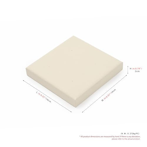 Oirlv Microfiber Jewelry Display Storage Tray Stud Earrings Tray Organizer Stud Earrings Jewelry Plate(Beige) - color: 2 Pairs Earrings P13417