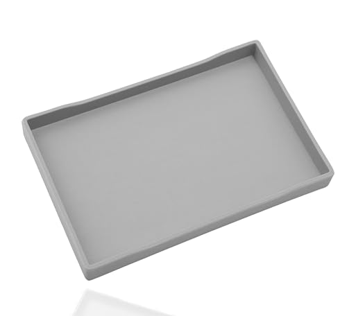 Gray Serving Tray (11.8 x 8.7 inch) for Serving Accessory, Spa, Coffee, Drinks, Wine, Tea, Bar, Party, Seasoning, Perfume and Display Use. - color: Gray-1 Tray, size: 11.8" x 8.7" x 0.8"