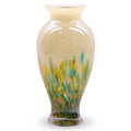 Hand Blown Glass Vase 11.8" Tall Beautiful Green Sea Wide Mouth Bud Vase for Table Centerpiece, Painted Colorful Murano Glass Flower Vases for - Home Entrance Wedding Center - color: Green