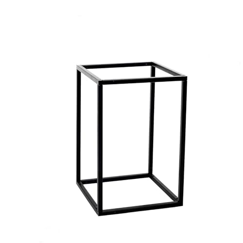 Efavormart 2 Pack Rectangular Matte Black Metal Wedding Flower Stand, Geometric Column Frame Centerpiece 12" - color: Matte Black, size: 2 Pack 12''
