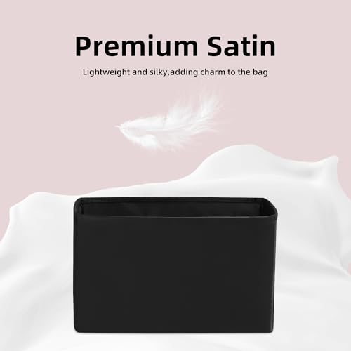 DGAZ Silk Purse Organizer Insert Fits Hermes So Kelly Bags, Silky Smooth Bag Organizer，Luxury Handbag & Tote Shaper(Black,So kelly22) - color: Black, size: So kelly22