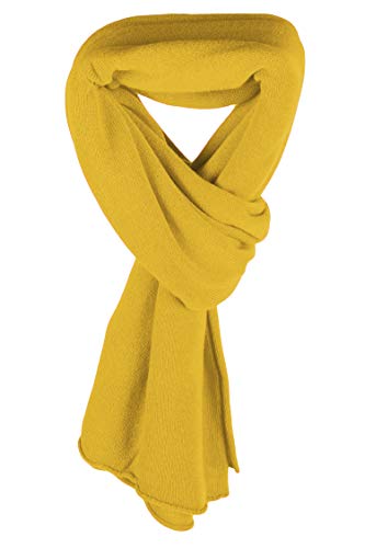 Love Cashmere Women's 100% Cashmere Wrap Scarf - hand made in Scotland RRP $350 - color: Yellow