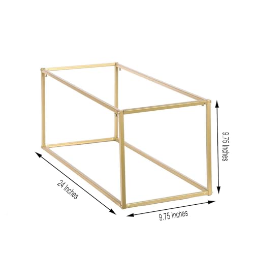 Efavormart 2 Pack 24" Matte Gold Wedding Flower Stand Metal Vase Column Stand Geometric Centerpiece Vase - color: Gold, size: 2 Pack 24''