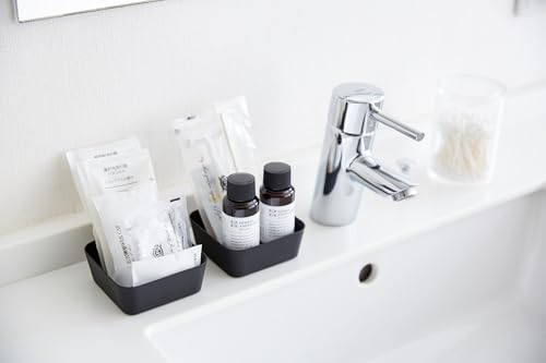 Yamazaki Home Tower Space Saving Vanity Tray - 3.5" X 3.5" - Steel - color: Black, size: 3.5" x 3.5" x 1.6"