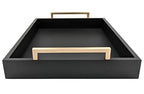 Decorative Coffee Table Tray - Ottoman Tray - color: Pitch Black