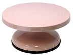 Creative Hobbies 10.5 Inch Rotating Cake Decorating Turntable - Pink Plastic - Revolving Cake Stand, Banding Wheel, Sculpture Stand with Sturdy Base