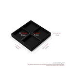 Oirlv Microfiber 4 Grids Stackable Jewelry Display Tray Multi-Compartment Travel Jewelry Tray - style: P13714