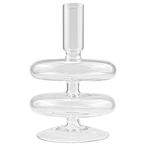 Clear Taper Candle Holders Glass Candle Stick Holder Modern Candle Holders for Tapered Candlesticks Wedding Reception Centerpieces Christmas（Transparent） - color: Color 4