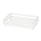 Creative Home Metal Wire Soap Dish Tray Rust-Resistant Iron Bathroom Holder with White Powder Coating Bar Soap Rack for Shower Sink Kitchen Vanity, 3.1 x 4.4 x 1 H Inch - color: White