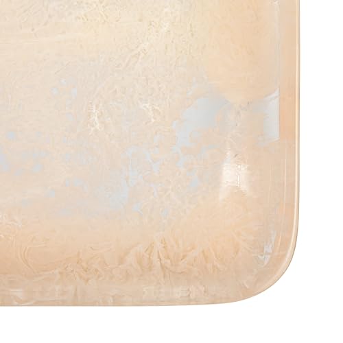 Creative Co-Op Matte Marbled Resin Tray, Blush Pink